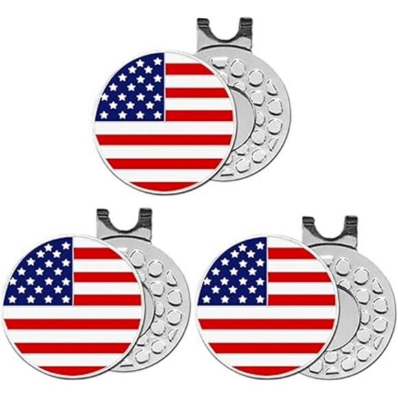 Golf Ball Marker with Hat Clip Markers Assorted Patterns Value Gift - Picture 7 of 7